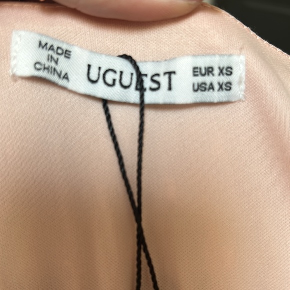 Pink ruffle, flutter sleeve dress, size XS - Picture 2 of 3